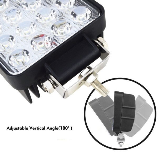LED ワークライト 作業灯 12V/24V 兼用 48W 6000K ホワイト 防水 デッキライト 投光器 車幅灯 照明 トラック 10個セット 05 48W LED ワークライト 10個セット ライトライフ LED投光器4個WK15