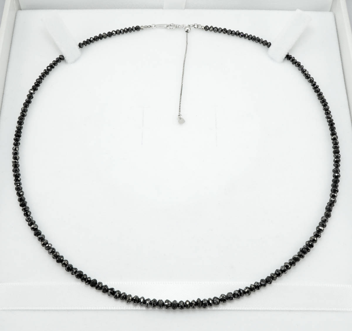 ☆天然ブラックダイヤモンド 最高級 30.41ct 6.7g 42cm K10WG