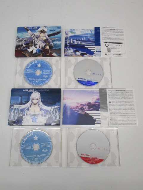 D0713-12Y/ アズールレーン アニメ Blu-ray 初回生産限定版 1-6巻 全巻セット(3-6巻は未開封)