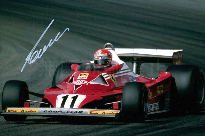 F1、ニキ・ラウダ、直筆サイン、写真 ニキ・ラウダ フェラーリ 直筆サインフォト/写真 F1 Niki Lauda カー