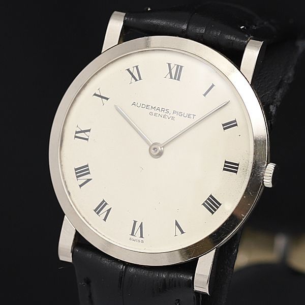 1円 手巻き オーデマピゲ トップ18K/750 22.5g シルバー文字盤 メンズ腕時計 KOR 0000550 -081