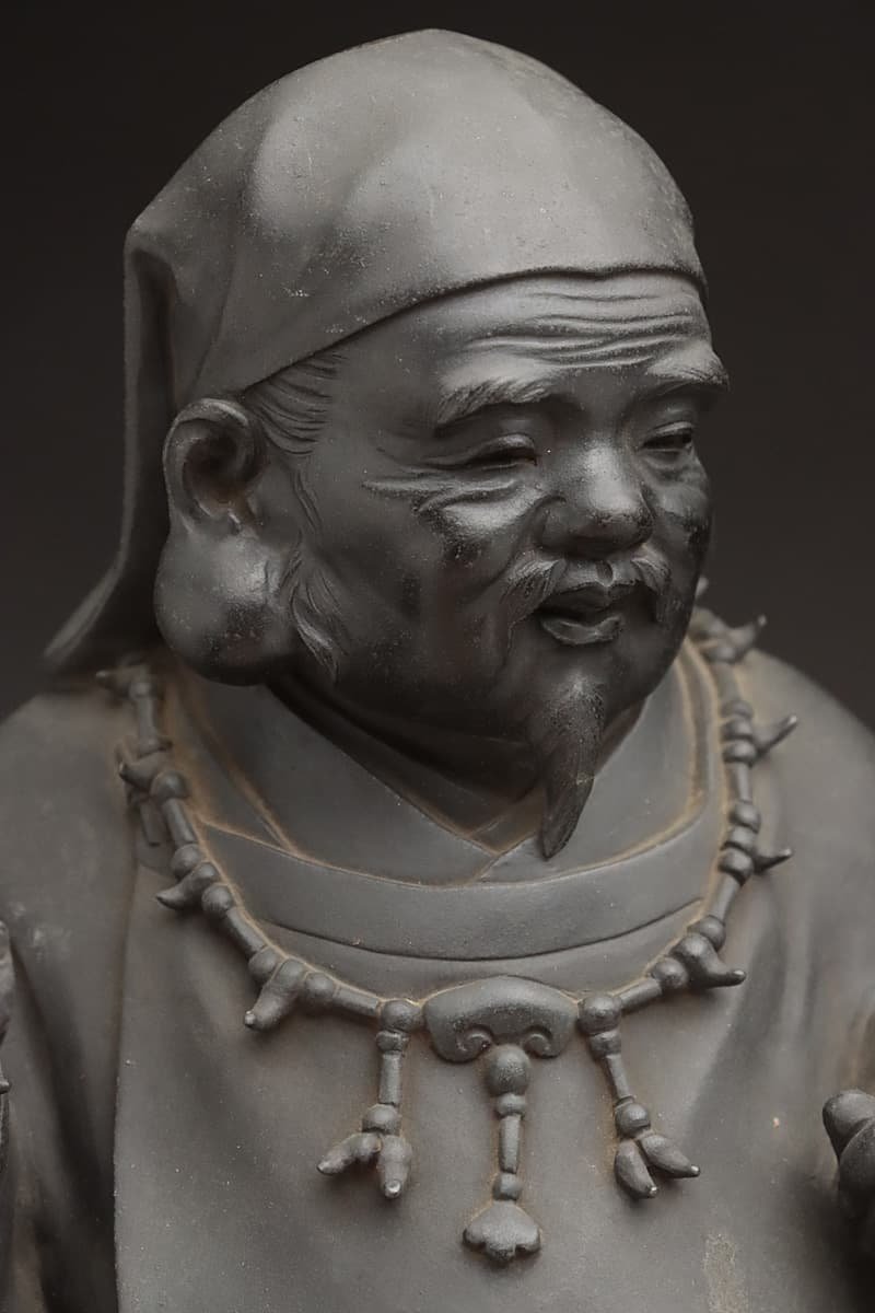 US951 時代物【金工師 清司 作】銅製「宝珠 大黒天像」高27.5cm