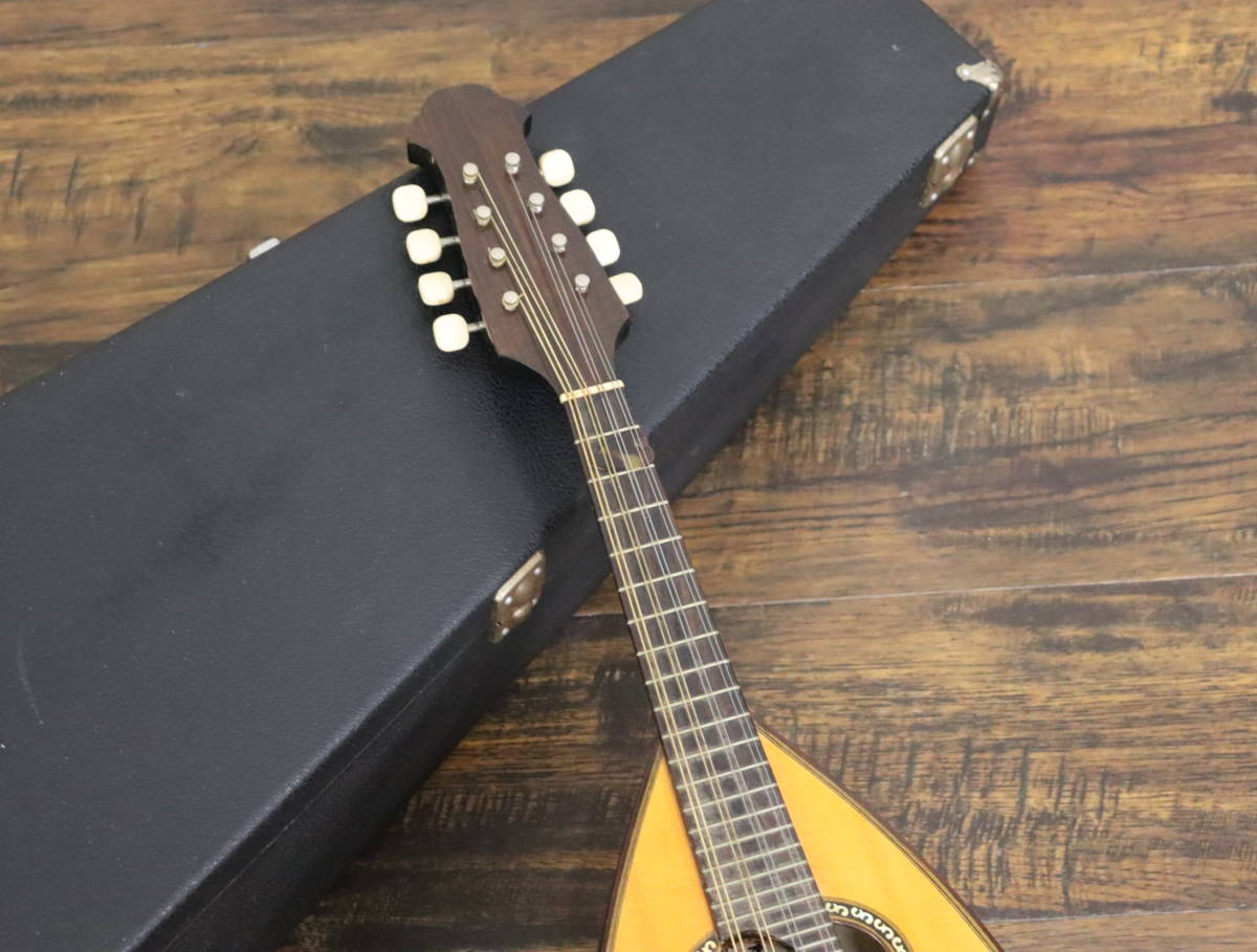 落合忠男 作 マンドリン 1974年製造 ハードケース/ピック付き 銘有