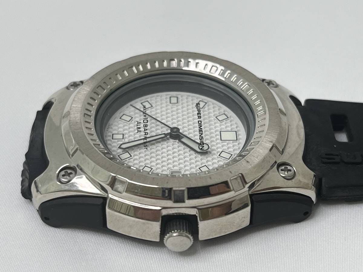ALBA SEIKO 腕時計 90s 未使用 スーパーディメンション 希少 全面ルミ 