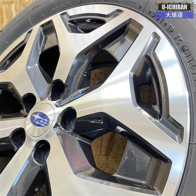 溝あり 良品 スバル SK フォレスター 純正 17インチ 7J +48 5H 114.3 ブリヂストン ブリザック DM-V2 225/60R17 2019年製 4本 002