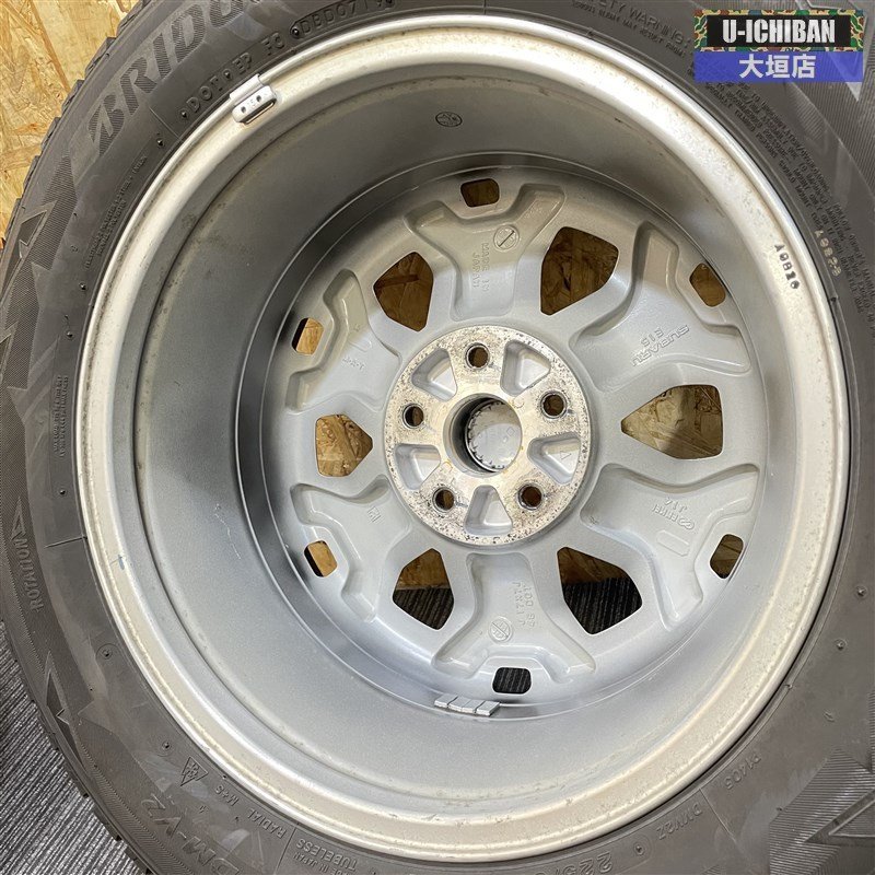 溝あり 良品 スバル SK フォレスター 純正 17インチ 7J +48 5H 114.3 ブリヂストン ブリザック DM-V2 225/60R17 2019年製 4本 002