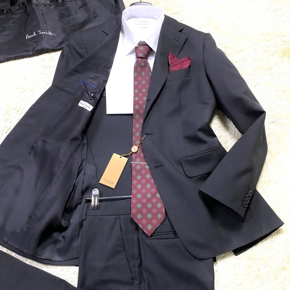 【美品】Paul Smith ポールスミス　スーツ　セットアップ　Lサイズ セットアップ ポールスミス スーツ Paul Smith ロンドン ウール 日本製