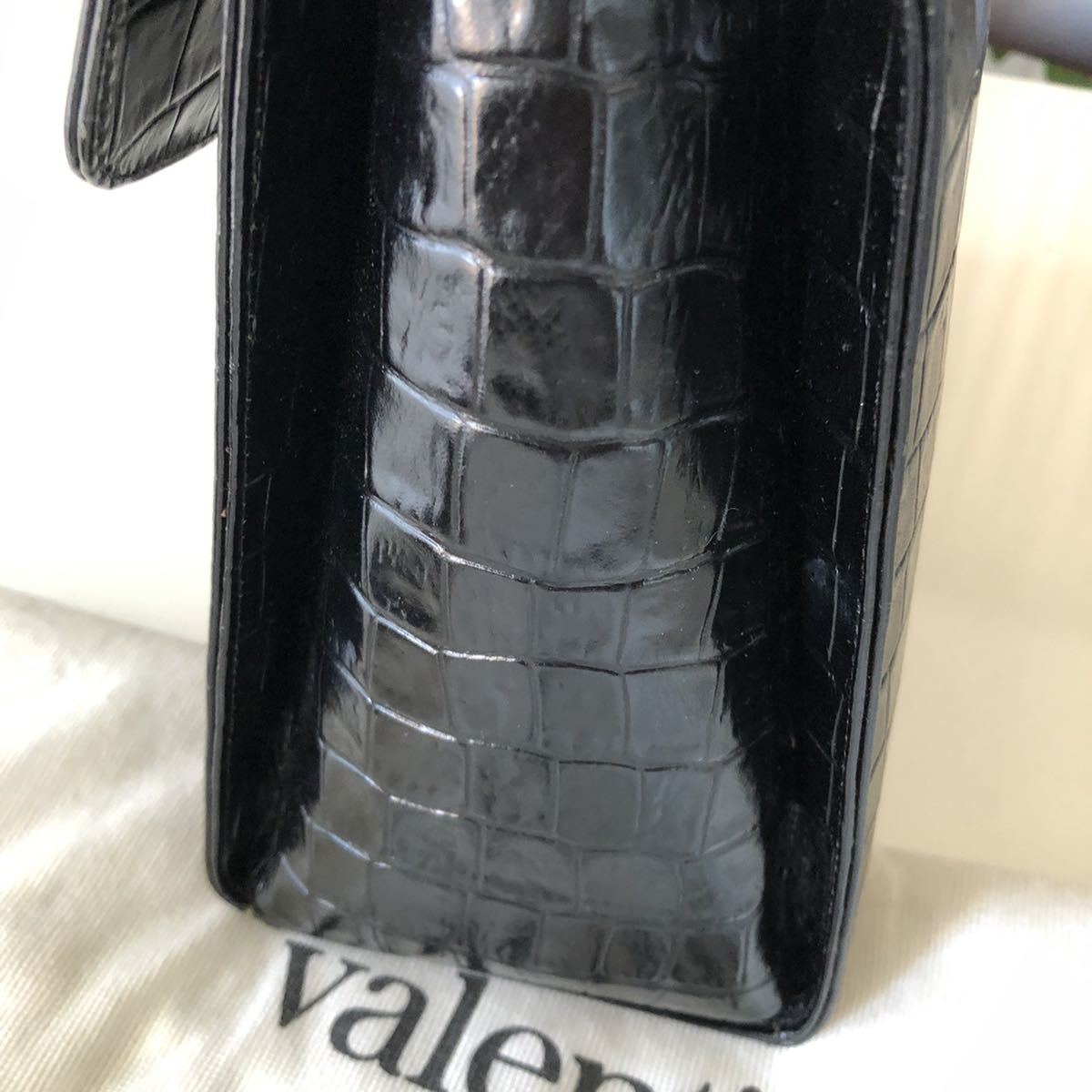 VALENTINO ヴァレンティノ ガラバーニ ロゴ 金具 ヴィンテージ クロコ 