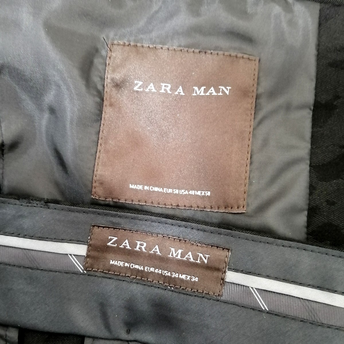 極美品!! XL! ZARA スーツ セットアップ 総柄 オシャレ 美シルエット
