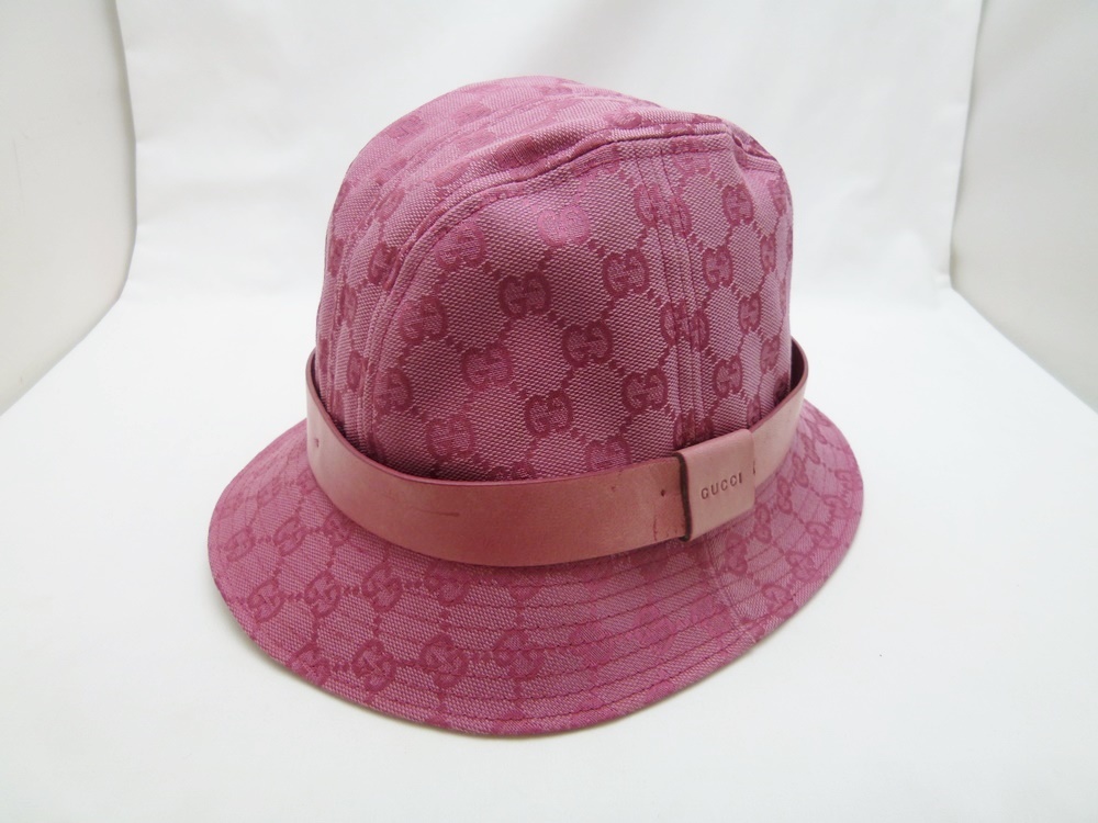 A23-1714【レア】GUCCI グッチ 030367 バケットハット 帽子 Mサイズ GG