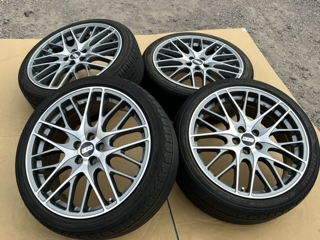 ホイール付タイヤ4本セット 純正 BBS ドイツ製 7.5J×18H2ET48 PCD100 