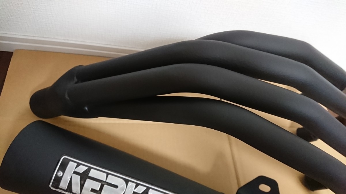 カワサキ ZEPHYR400用 KERKERメガホンマフラー スチール製 カーカー 