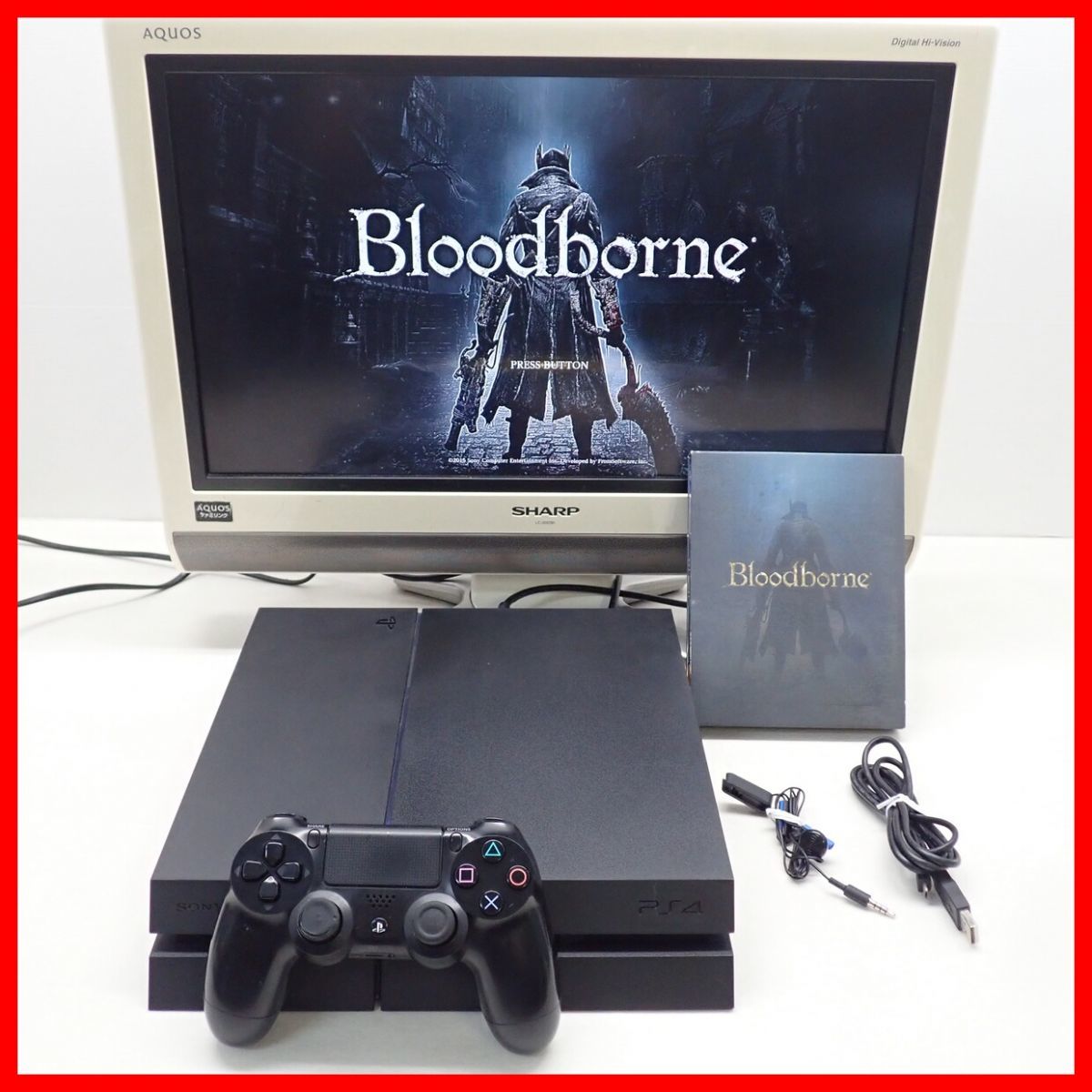 ◇動作品 PS4 プレステ4 本体 CUH-1200A SSD 1TB HDD換装 ジェット・ブラック + Bloodborne まとめてセット PlayStation4 SONY ソニー【20