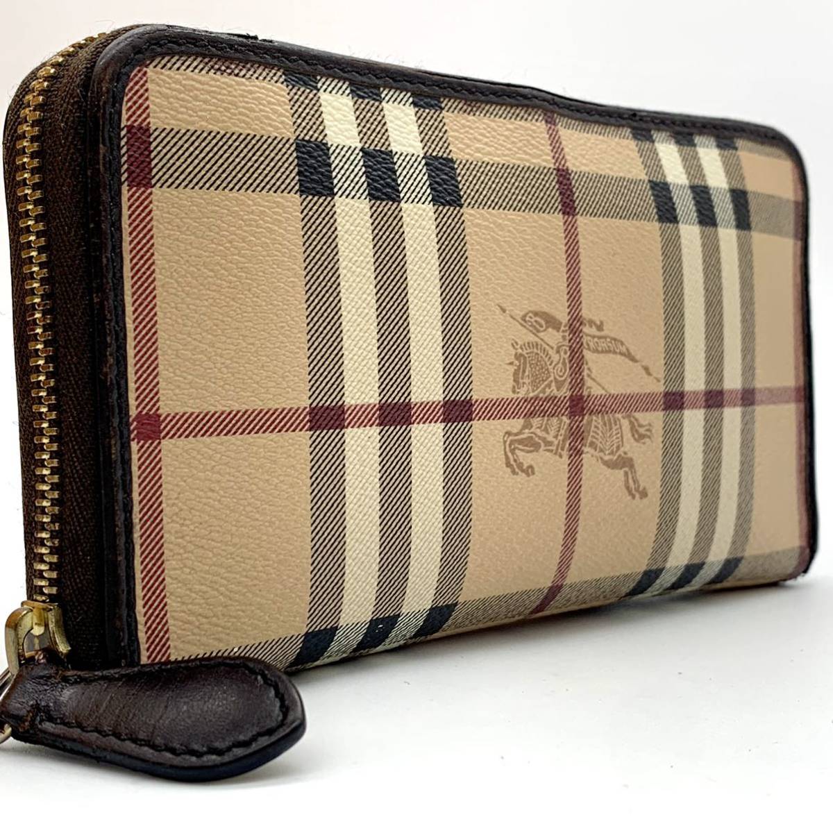 BURBERRY/バーバリー PVC×レザー 長財布 美品 正規品 【公式通販】