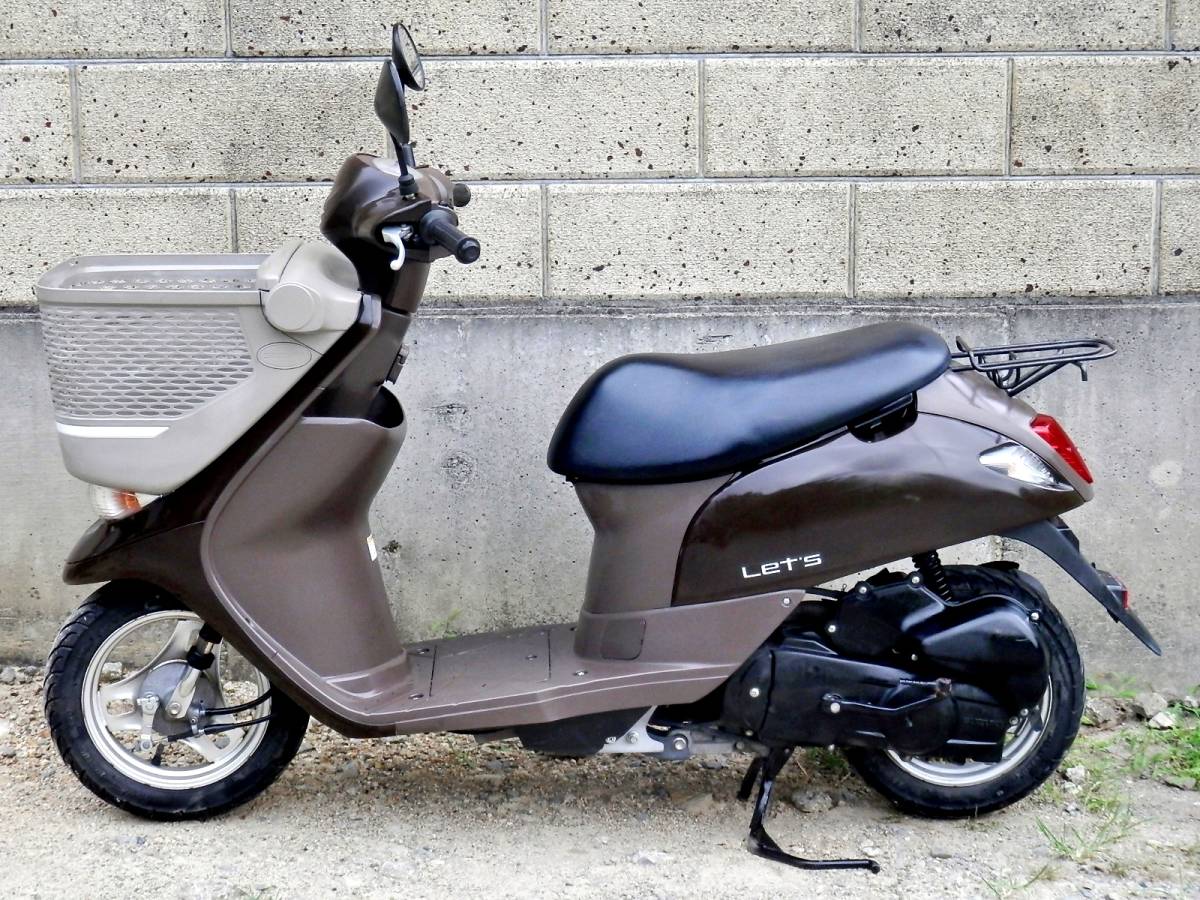 スズキ レッツ バスケット CA4AA 走行15821㎞ おしゃれなブラウン(50cc