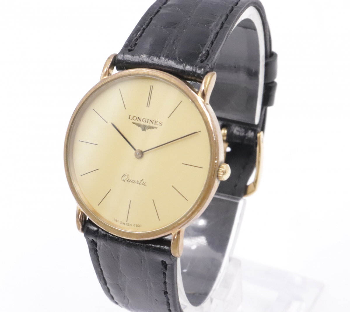 ト長 LONGINES ロンジン 761 6231 ゴールドカラー ラウンド クオーツ 
