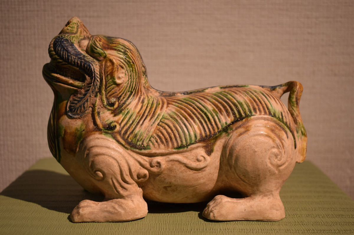 琉球 シーサー 獅子置物 魔除け 古美術骨董