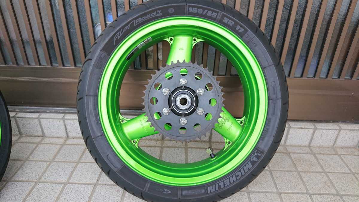 ZRX1200R 純正ホイールタイヤ フロントリアセット カワサキ (セット 