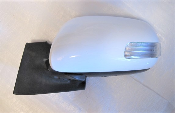 ヴィッツ９０　ＫＳＰ９０　左ドアミラー　７Ｐ　ウインカー＆電動格納付　ホワイト　０４０　良品☆