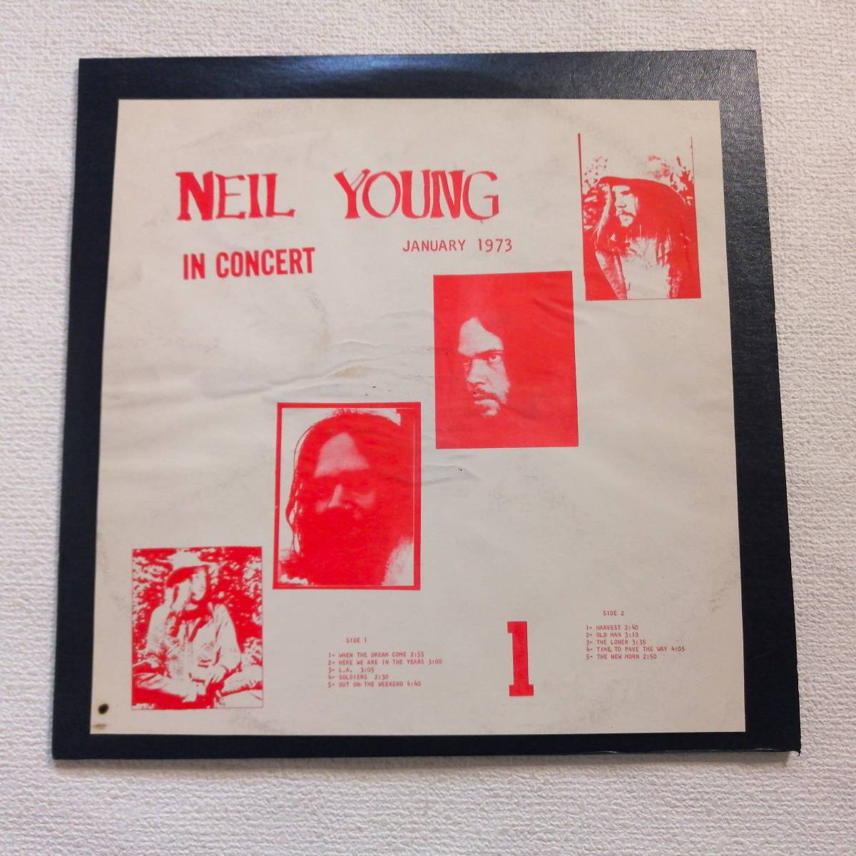 NEIL YOUNG A⑧ レコード 2枚 IN CONCERT 1973 美品 グッズ ニール