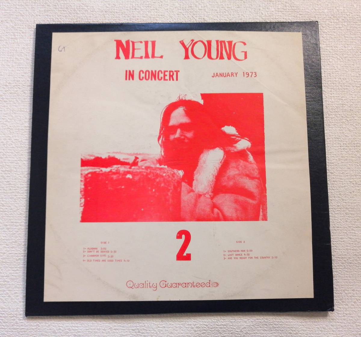 NEIL YOUNG A⑧ レコード 2枚 IN CONCERT 1973 美品 グッズ ニール