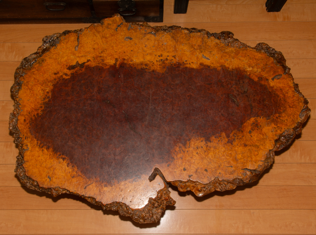 花梨 座卓 一枚板 無垢 葡萄杢 瘤杢 玉杢 ローテーブル 唐木