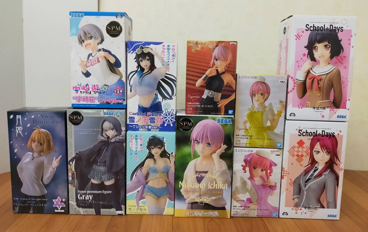 【美少女系 フィギュア まとめセット#2】五等分の花嫁 ・ バンドリ 他 未開封 / 中野一花 二乃 雪ノ下雪乃 宇崎花 グレイ 等 SPM セガ