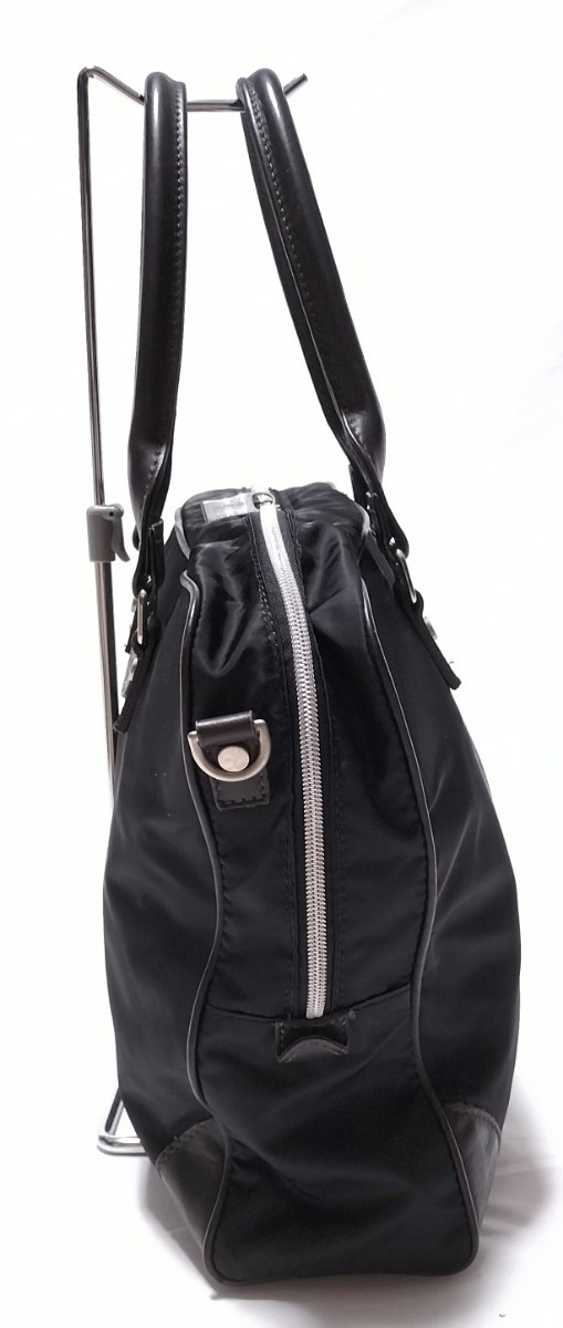 美品☆保存袋付き】Orobianco 2wayコンビレザー LIMONTAナイロン 