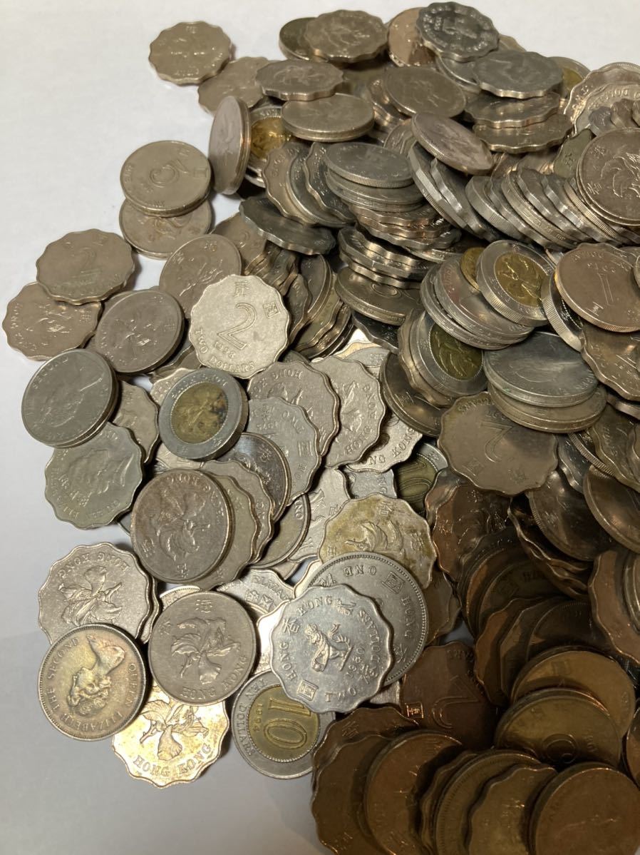1円〜約20000円 香港ドル硬貨 大量まとめ 1080ドル エリザベス女王