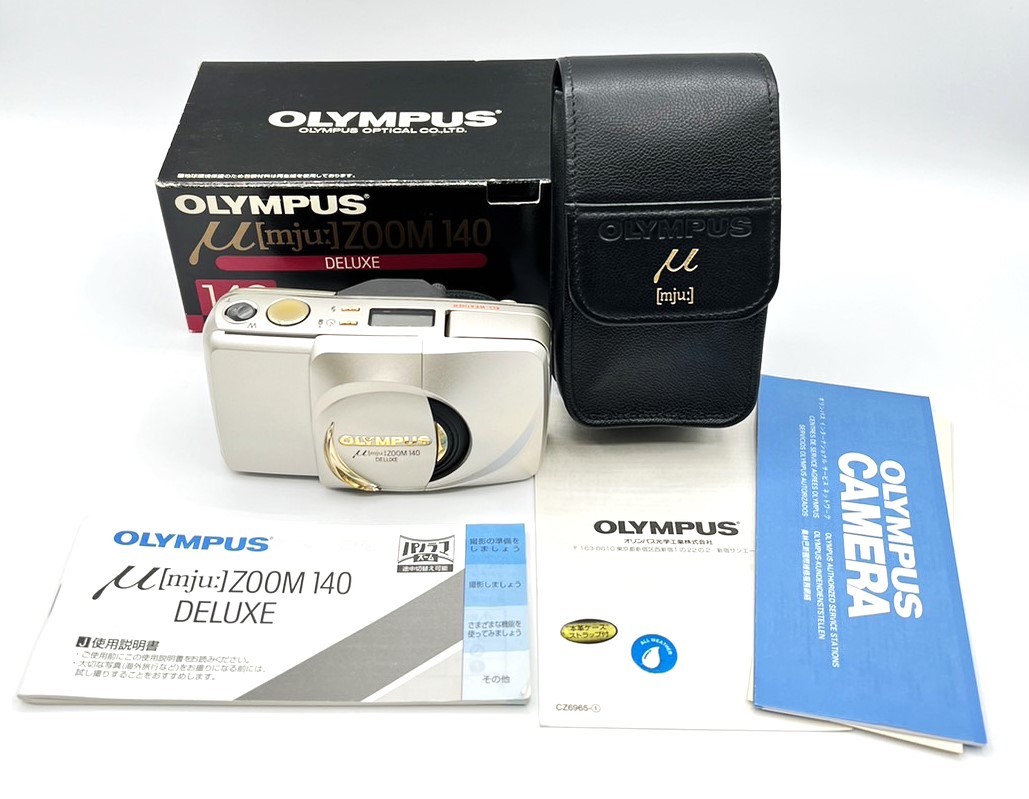 OLYMPUS μ[mju:] ZOOM 140 VF フィルムカメラ ケース付き 電池切れ