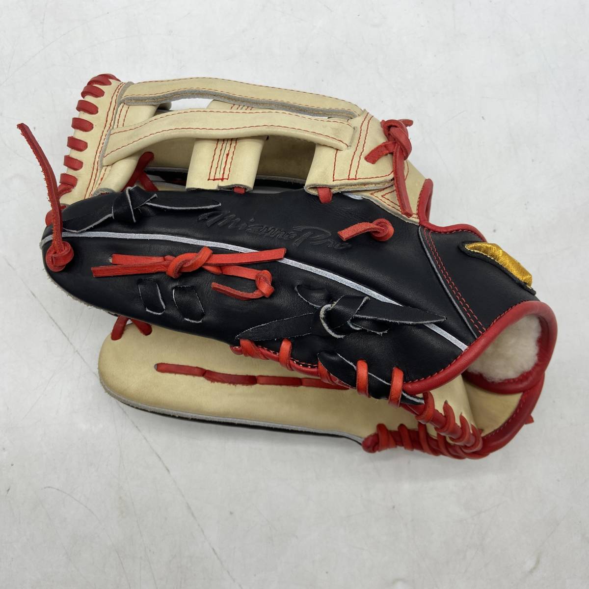 19060)□【1円スタート】mizuno pro 軟式野球グローブ 左投げ 佐藤輝明