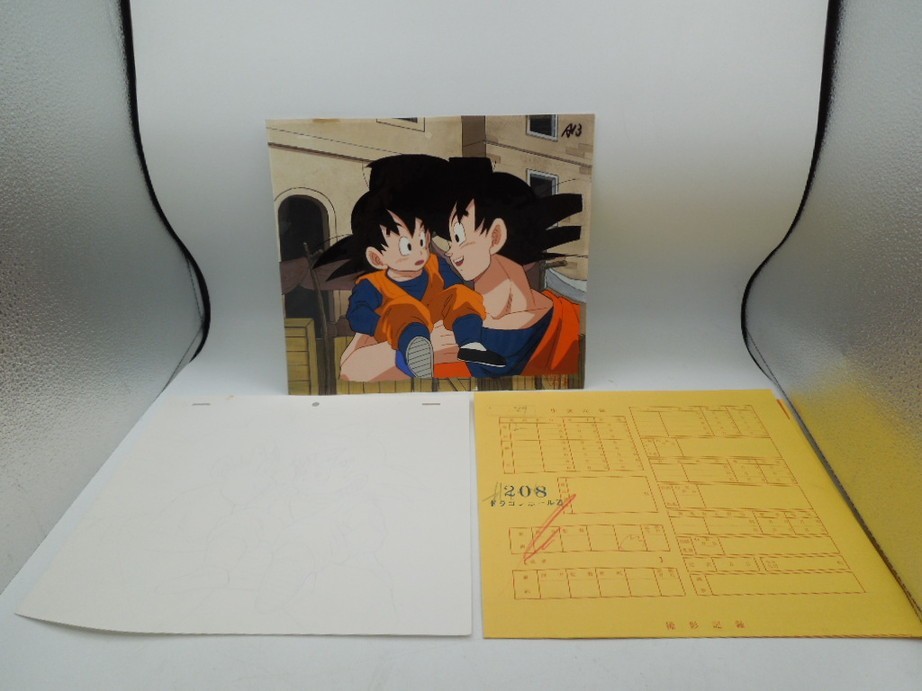 T【セ3-43】【80サイズ】△ドラゴンボールZ/孫悟空＆孫悟天 セル画 A13