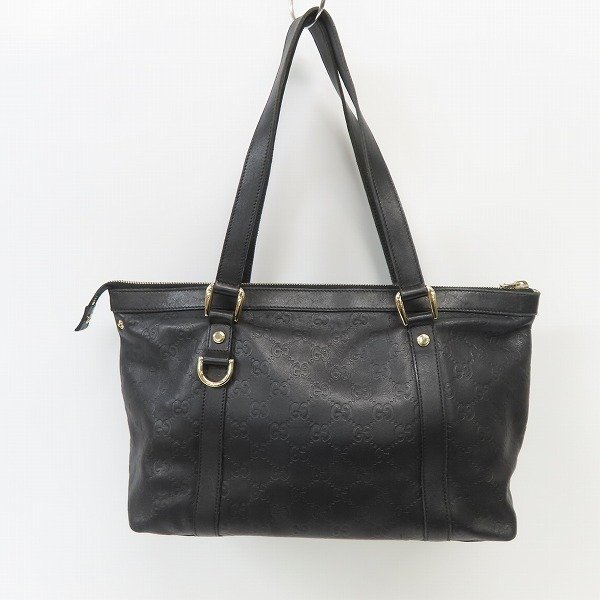 1円 1円 美品 GUCCI グッチ GGキャンバス レザー ブラック 黒