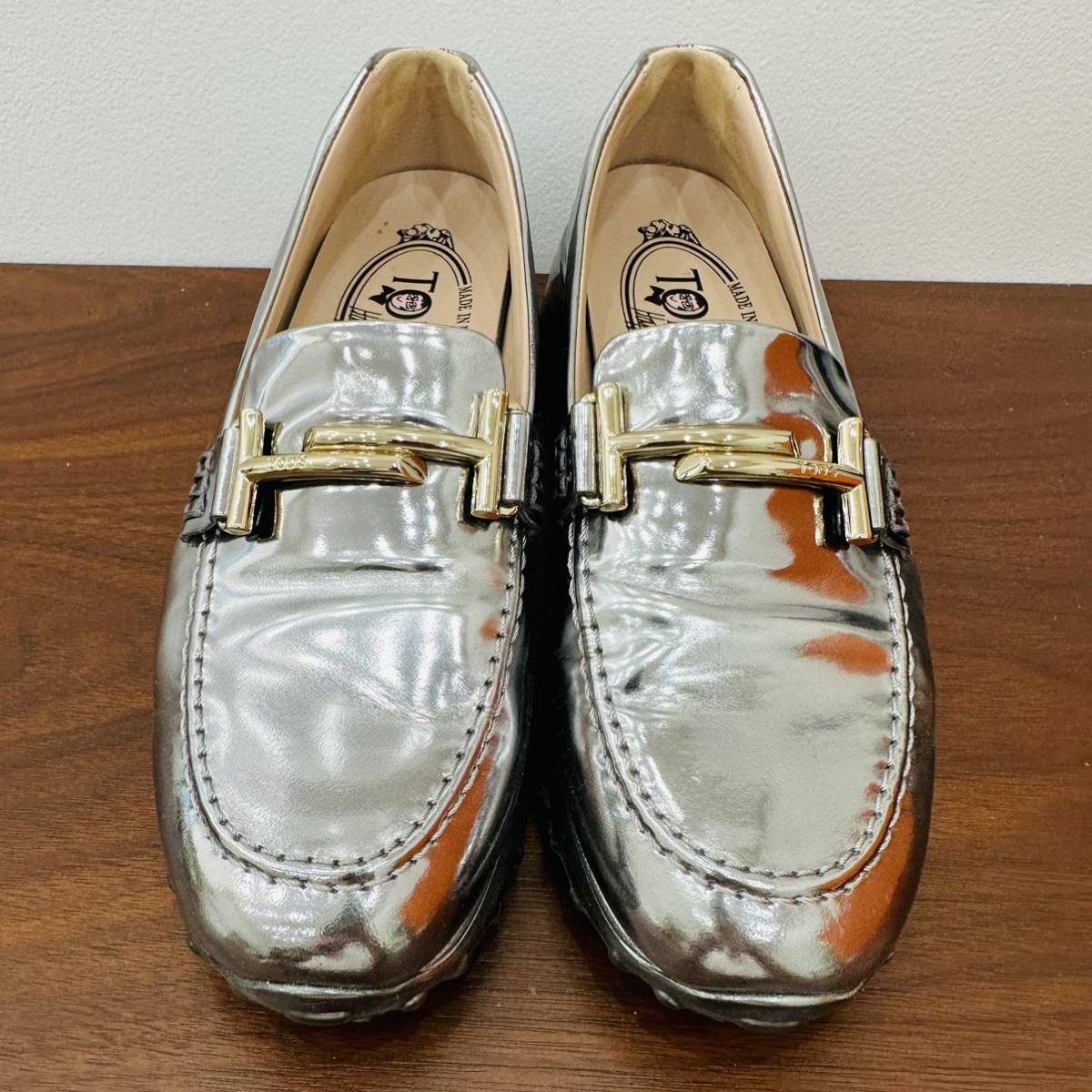SALE，新作登場 良品 TOD'S トッズ レザー 厚底 ピット ローファー