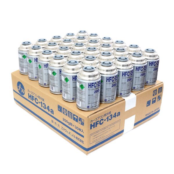 ■特価■エアウォーター HFC-134a カーエアコン エアコンガス 200g缶 30本ケース クーラーガス エアガン ガスガン R134a フロンガス 業販