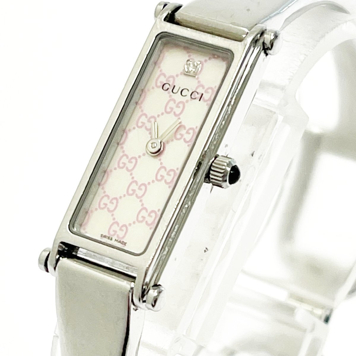 家電 1円スタート】GUCCI グッチ 1500L SS シェル文字盤 クオーツ
