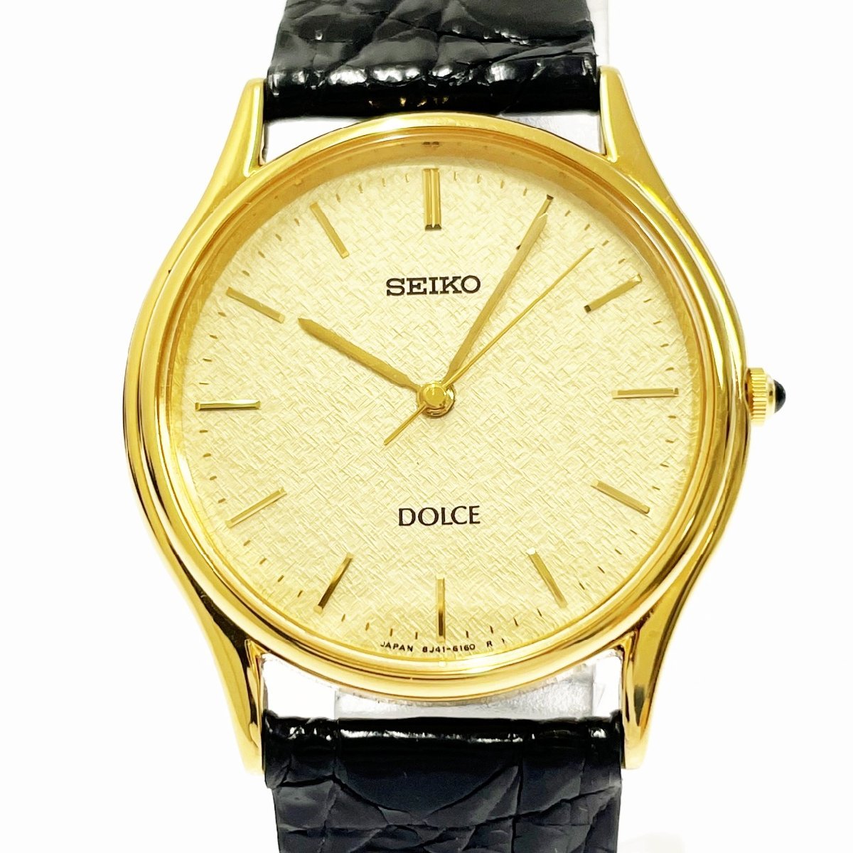 1円スタート】【箱付き】SEIKO セイコー 8J41-6100 ドルチェ GP×革