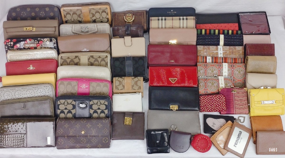 FURLA COACH フェラガモ まとめ売り セット 大量 財布 長財布 財布 まとめ売り COACH/LOUIS VUITTON/PRADA/FURLA/BURBERRY/Ferragamo