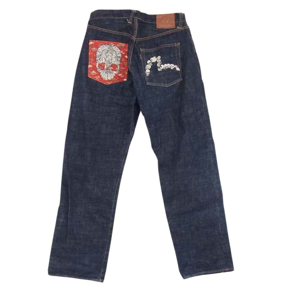 EVISU エヴィス 0 カモメ 赤耳 濃紺 白カモメ デニムパンツ Lot サイズ 