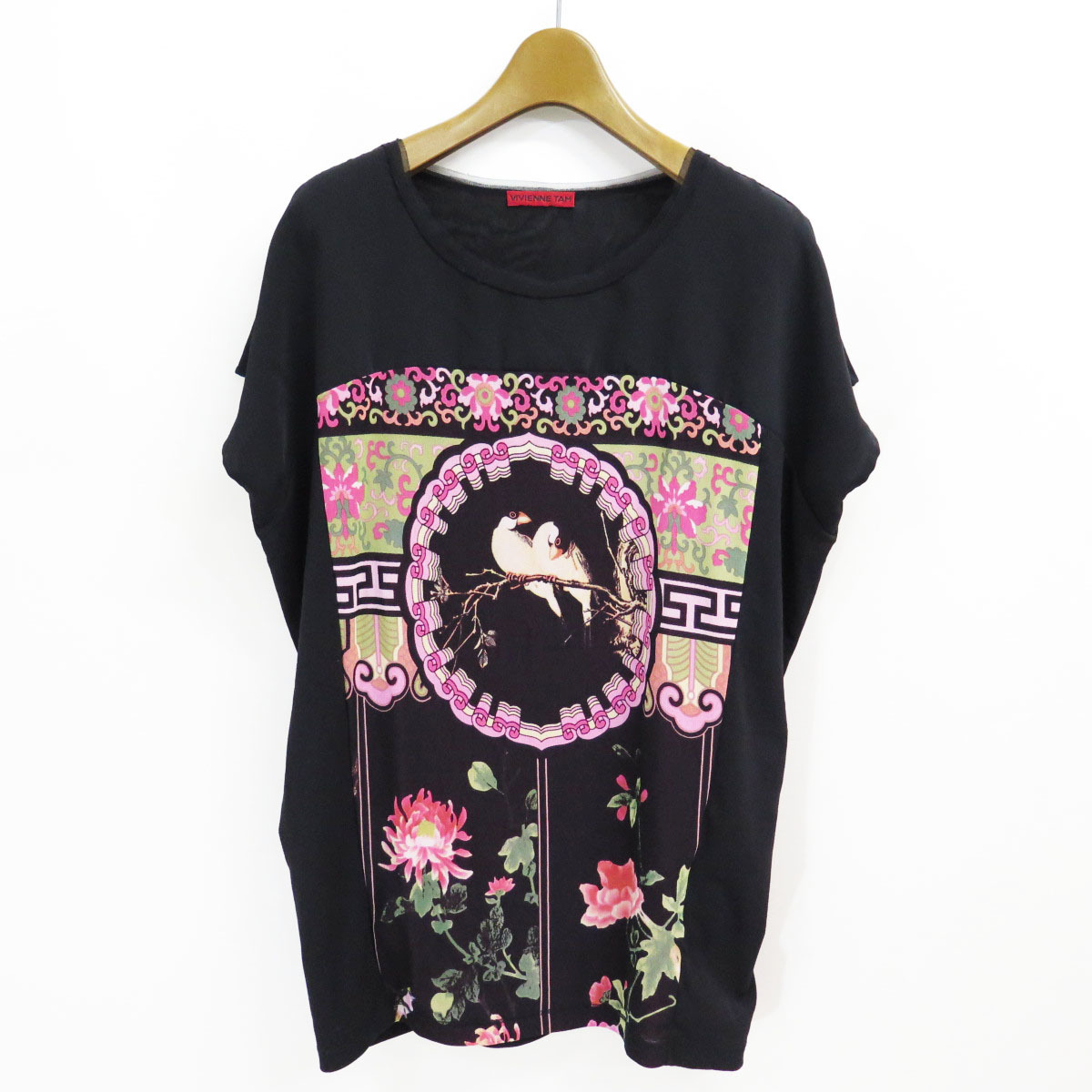 VIVIENNE TAM CHINOISERIE BIRD FLORAL MESH TOP ヴィヴィアンタム