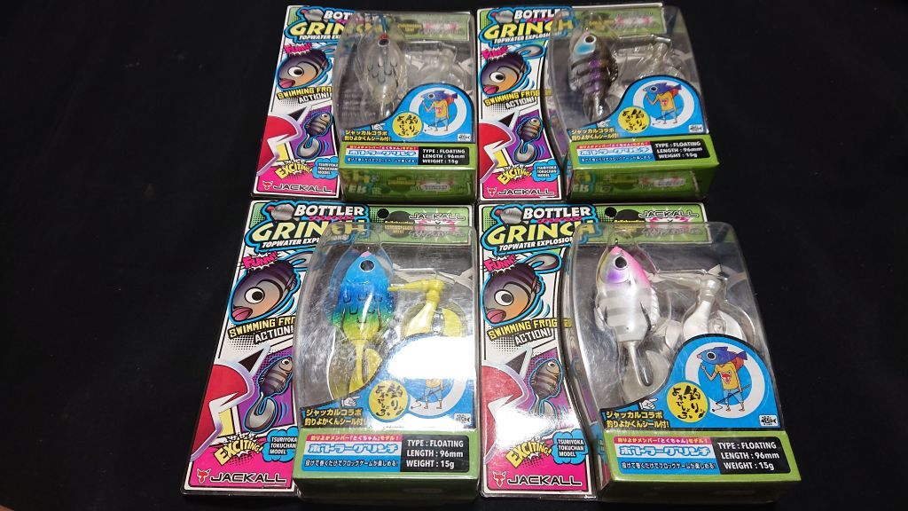 ジャッカル 釣りよかでしょう 4個セット シール付き ボトラーグリンチ 新品10 JACKALL つりよかくん