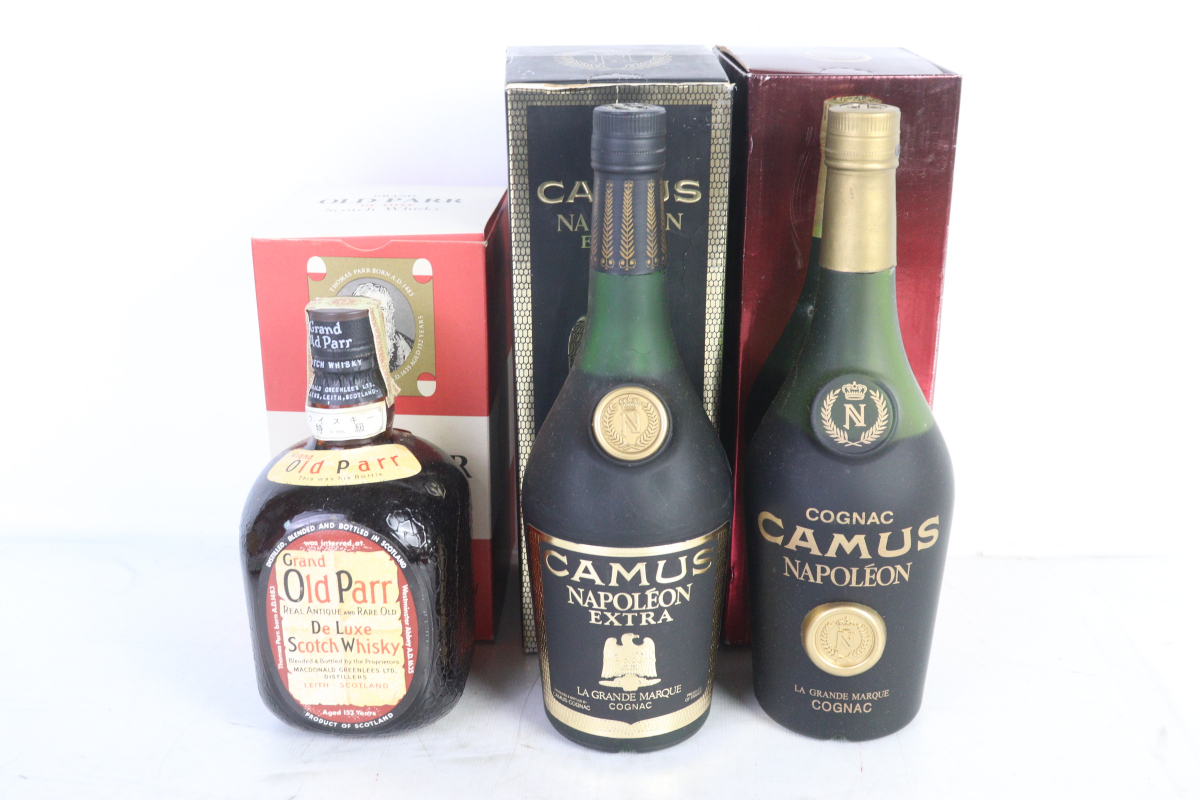 ト足】 未開栓 3本 オールドパー デラックス Grand Old Parr Deluxe 