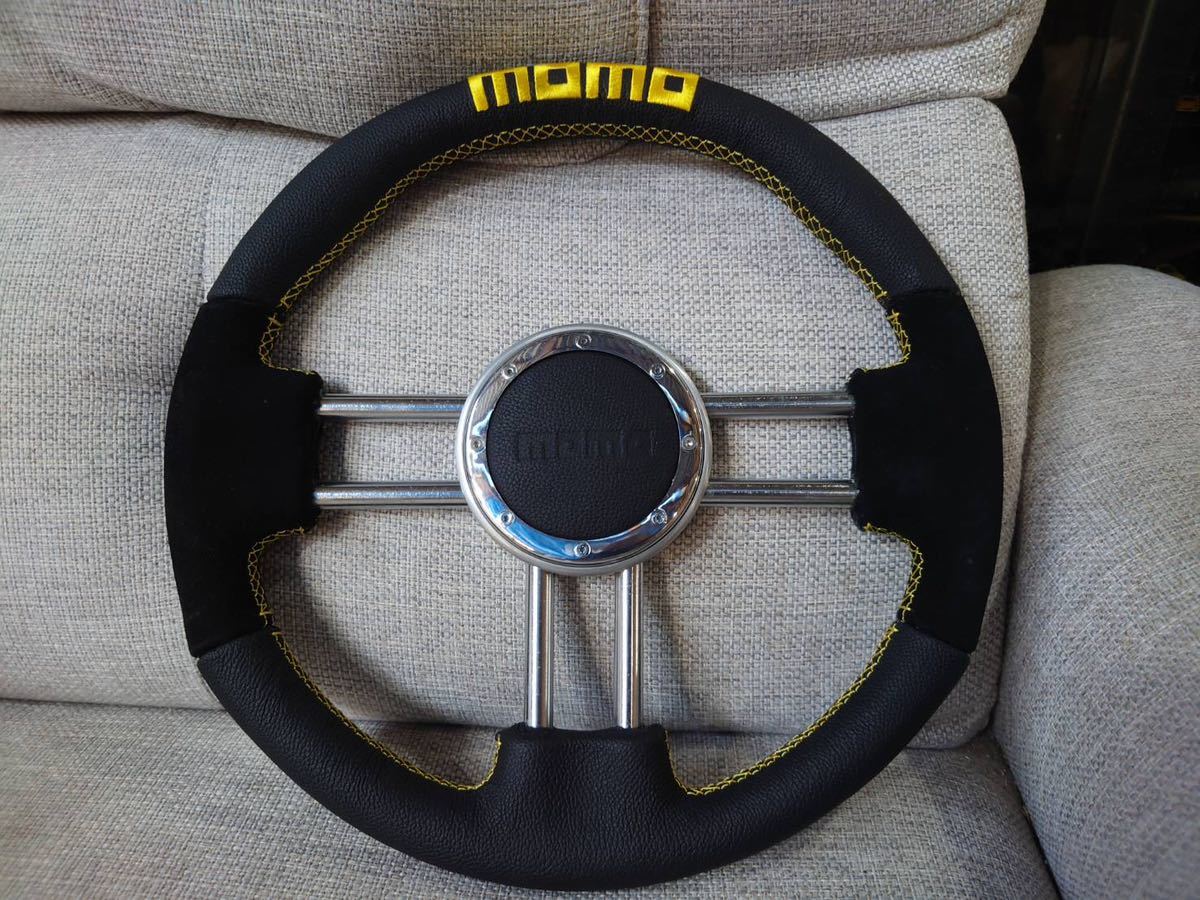 モモ レザー 一部 バックスキン ステアリング 35 cm 新品 検索→ MOMO