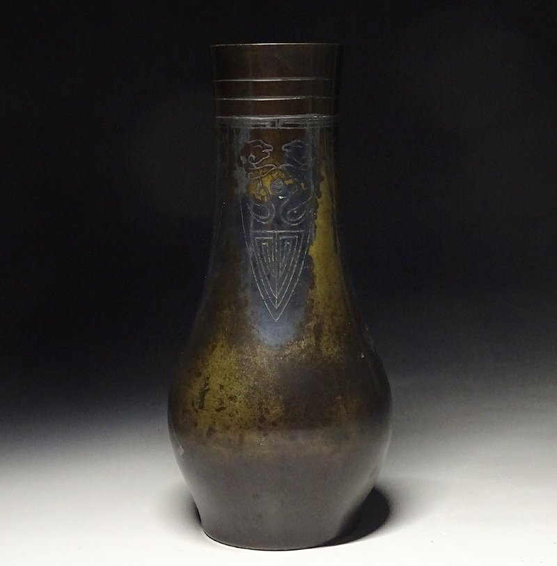 壺 - 時代物 2026年最新Yahoo!オークション 花瓶 古銅 双耳 中国古玩