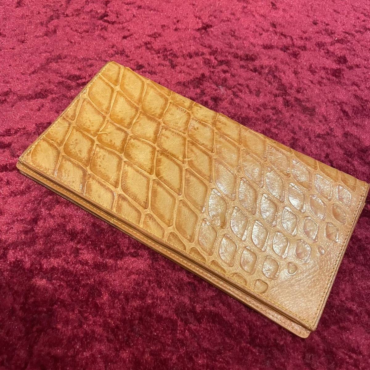 1000円〜 美品 センザンコウ 穿山甲 ウォレット 長財布 和装 オールド 