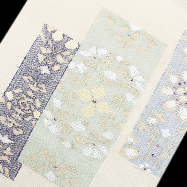 ご成約 極上の逸品 素晴らしい趣 正絹夏帯 紗 カモメ 特選の夏帯》 涼やかな『紗』 手織りの逸品 極上のお締め心地♪ 新品の