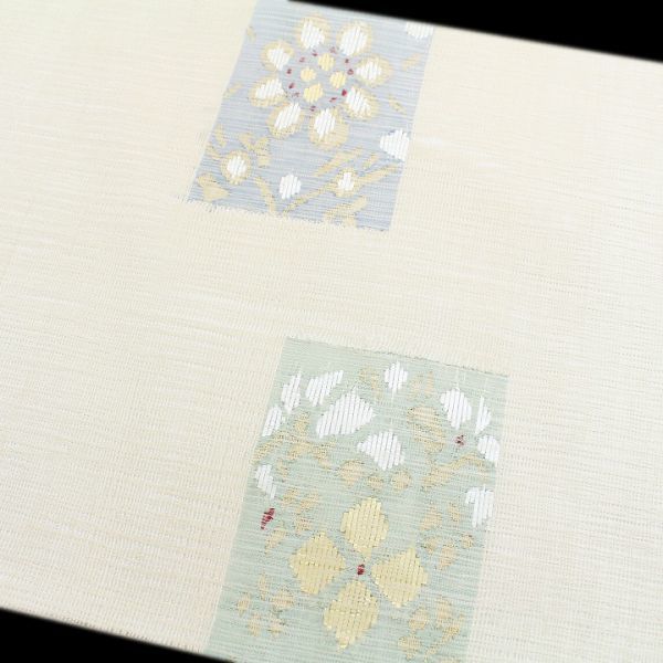 ご成約 極上の逸品 素晴らしい趣 正絹夏帯 紗 カモメ 特選の夏帯》 涼やかな『紗』 手織りの逸品 極上のお締め心地♪ 新品の