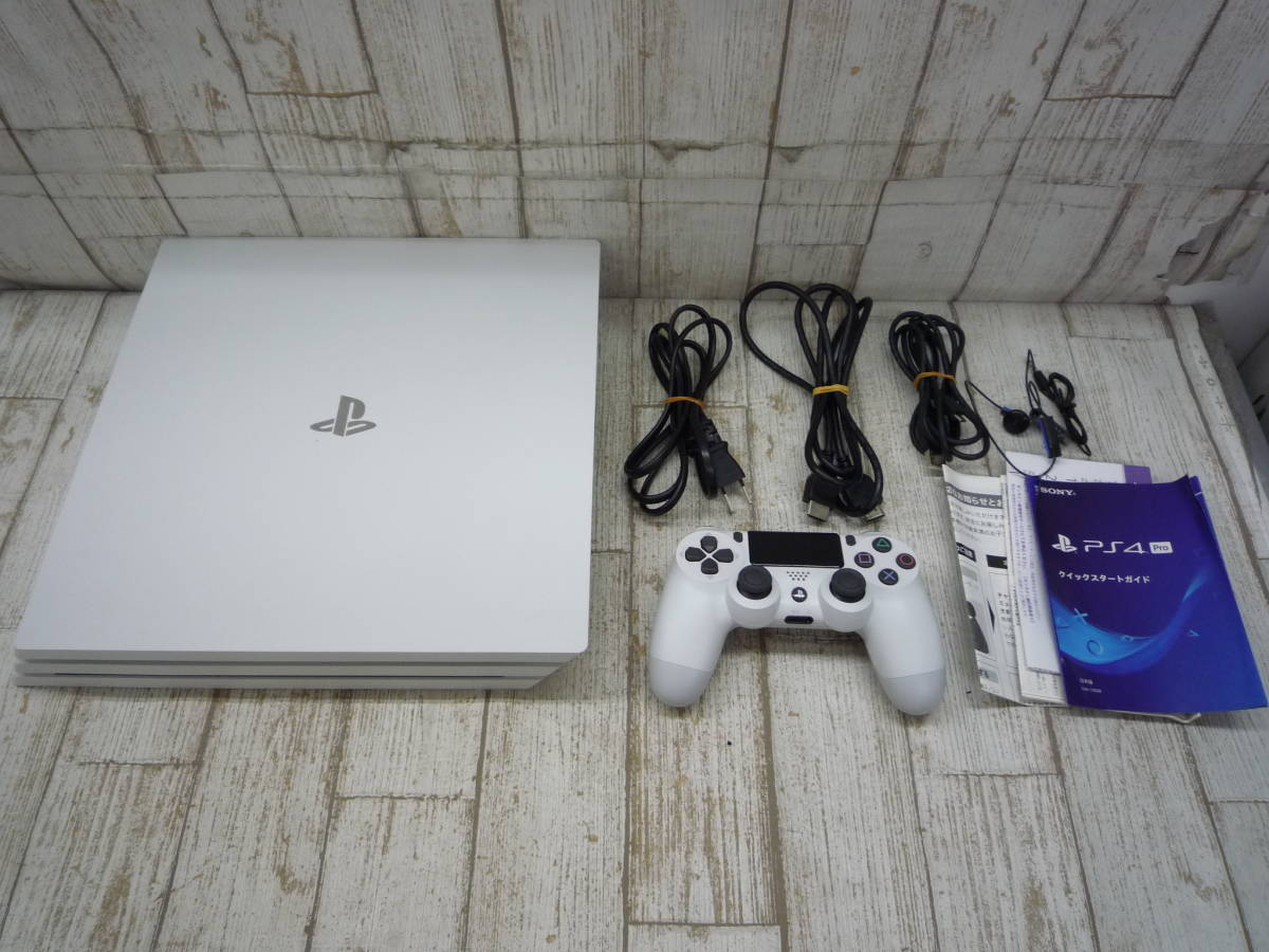 Ua7619-081♪【100】PS4 Pro 1TB CUH-7200 ホワイト Pro PlayStation