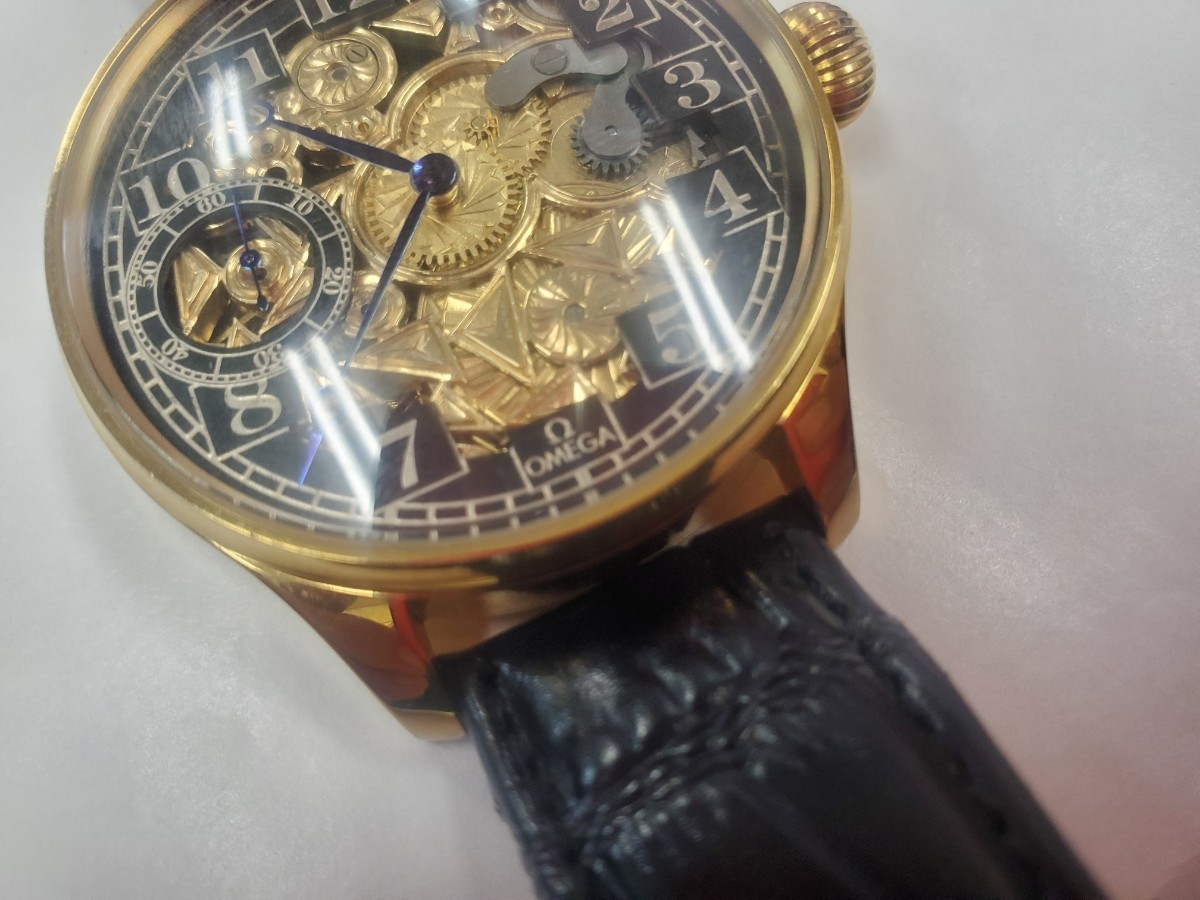 希少 OMEGA カスタム スケルトン 腕時計☆ アンティーク 懐中時計