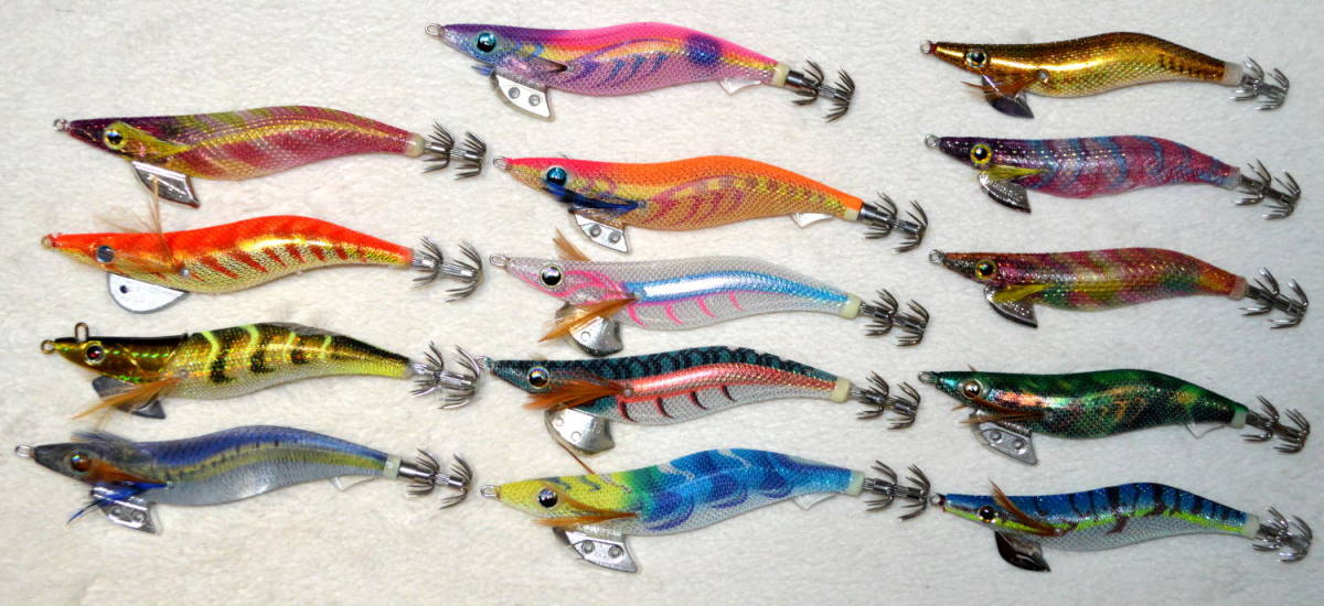 ☆エギ 餌木 3.5号 3号 計14点セット ヤマシタ エギ王 ネオンブライト フラッシュブーストなど ケース付き_1